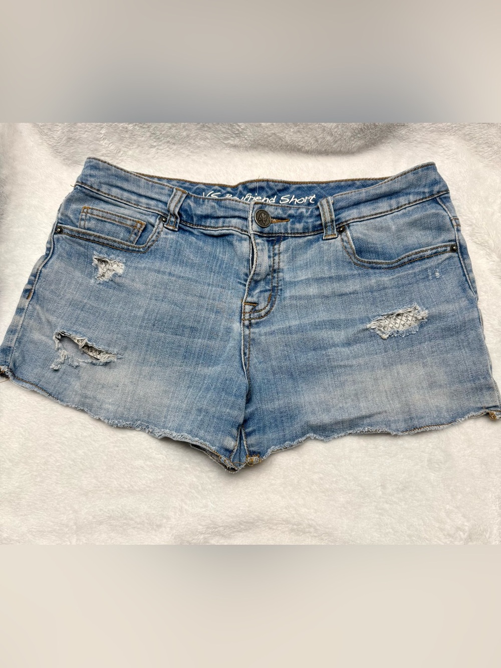 Victoria's Secret Light Blue Distressed Denim Jean Shorts